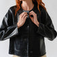Aaron & Amber - Whipstitch Faux Leather Jacket