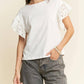 Davi & Dani - Eyelet Sleeve Top