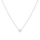 14K White Gold 1/2 Cttw Lab Grown Oval Shape Solitaire Diamond East West 18" Pendant Necklace (E-F Color, VS1-VS2 Clarity)