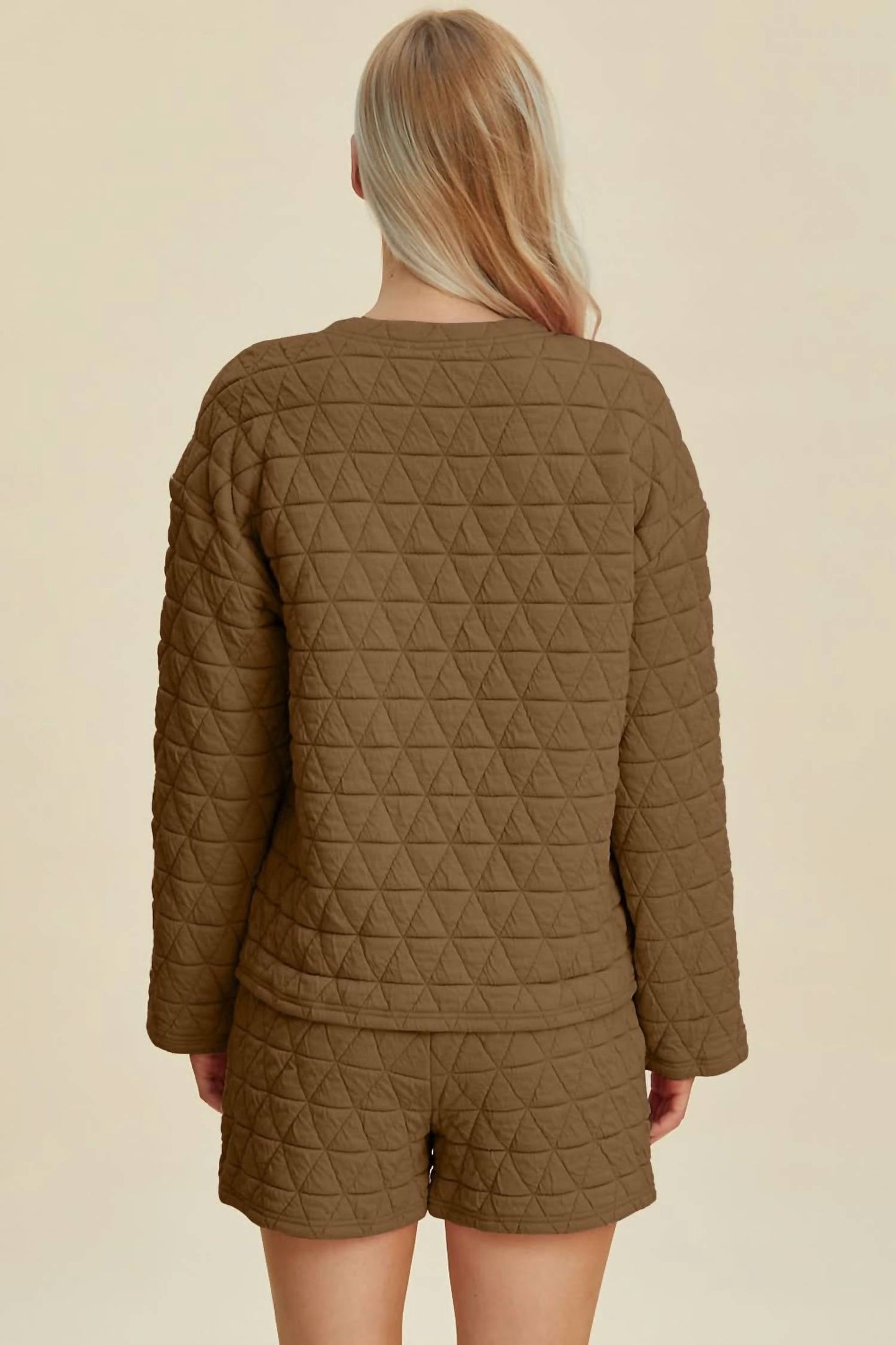 Double Take - Textured Top And Shorts Set