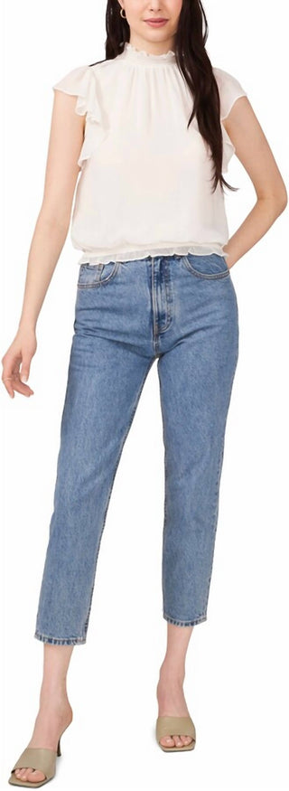 1.State - Blusa franzida com mangas esvoaçantes