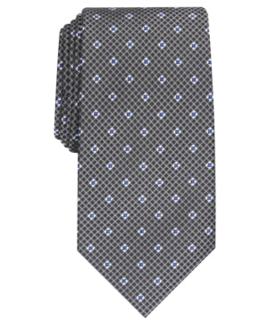 perry-ellis-mens-gray-floral-classic-neck-tie