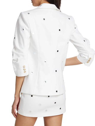 Cinq A Sept - Khloe Mirror-embellished Denim Blazer