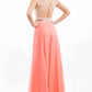 Rachel Allan - Two-piece Embellished Chiffon Gown