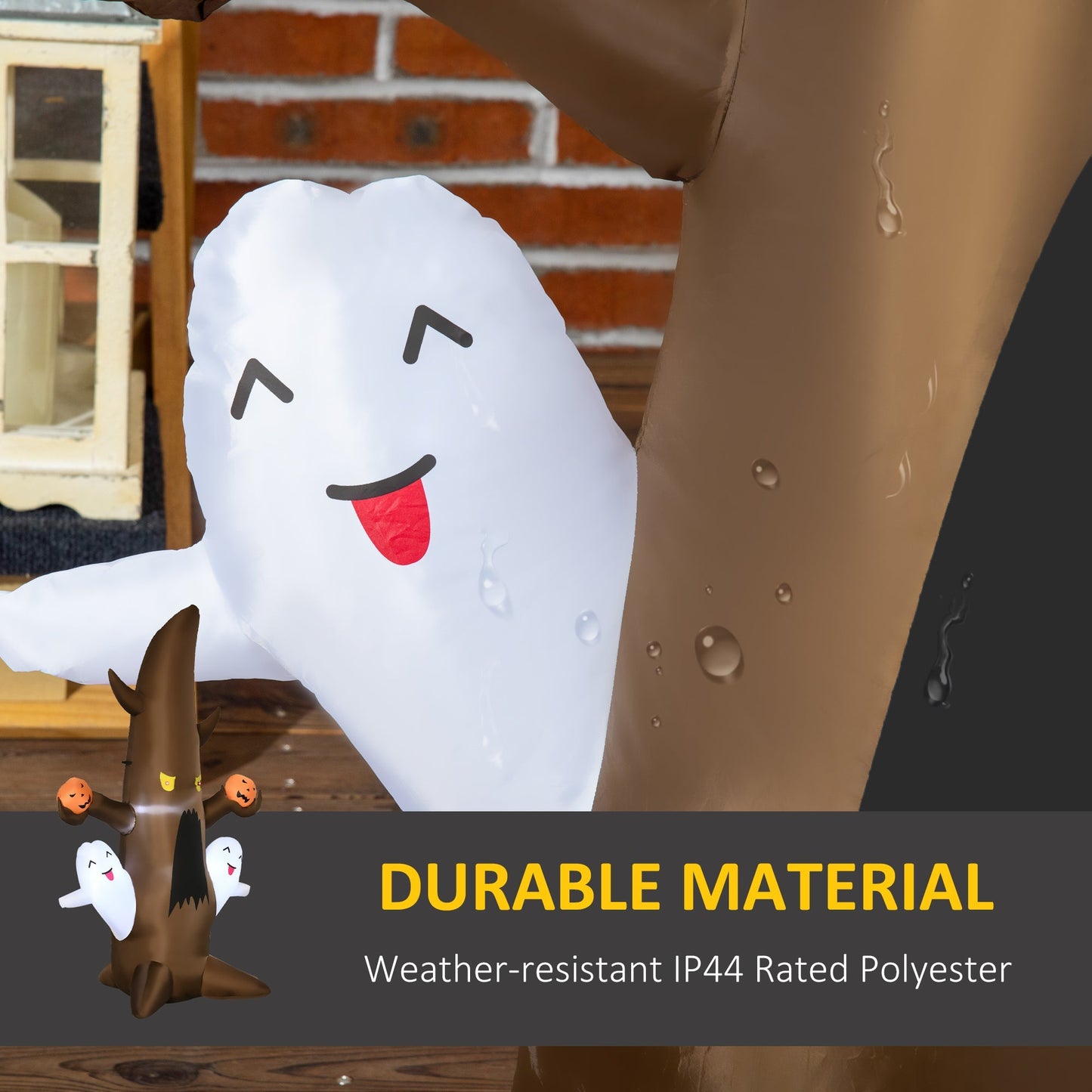 5FT Illuminated Inflatable Halloween Ghost Tree