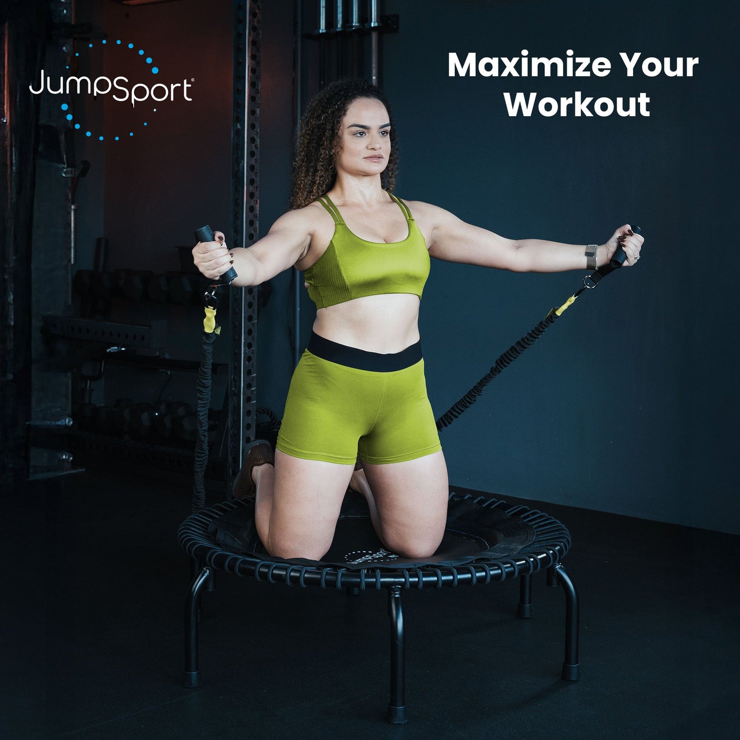 JumpSport 220 Trampolim Rebounder Pequeno para Adultos, 39" ESSENTIAL Home Fitness