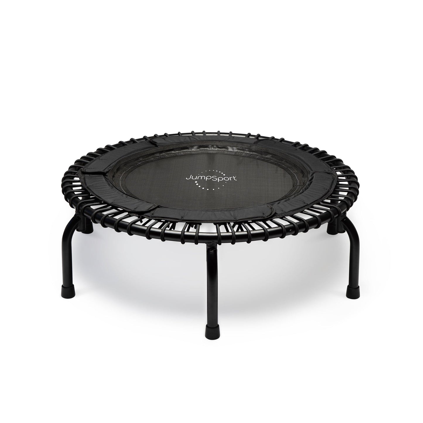 JumpSport 250 Workout Rebounder para adultos, mini trampolim fitness de 39", preto
