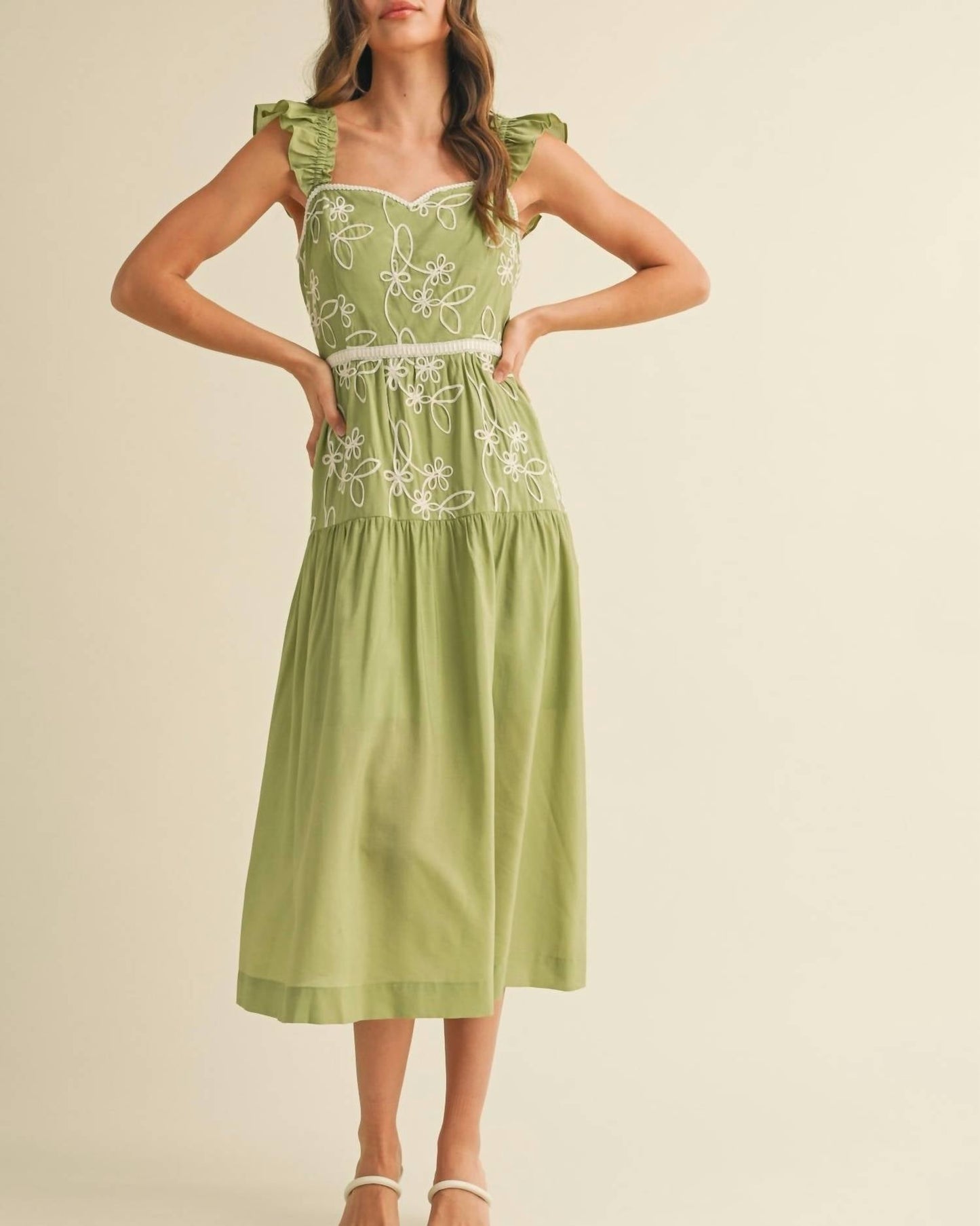 &Merci - Ruffle Sleeve Sundress