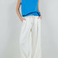 Whiteroom+Cactus - Wide Drawstring Fringe Pants
