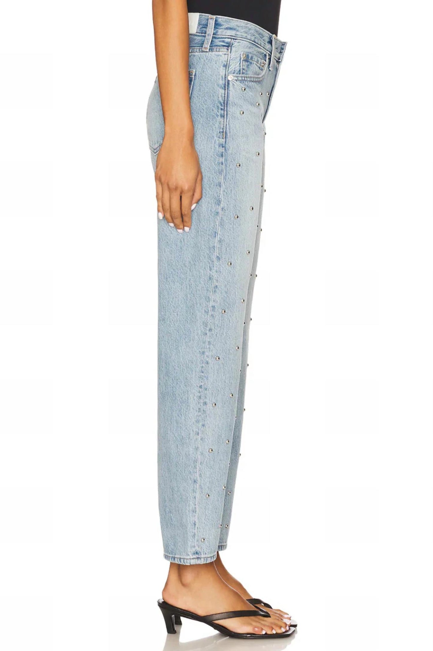 Pistola - Lexi Mid Rise Bowed Straight Leg Jeans