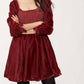 Free People - Daphne Velvet Sleeve Mini Dress