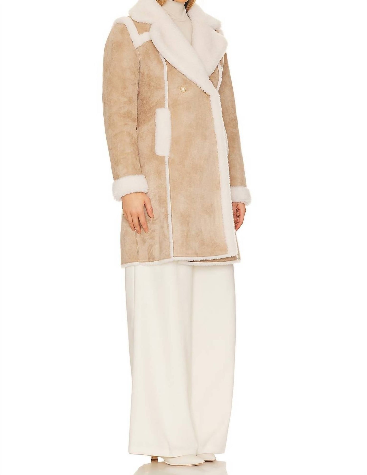 Generation Love - Scottie Faux Suede Shearling Coat