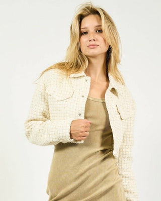 Labiz Fashion - Tweed Cropped Jacket