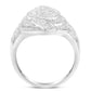 .925 Sterling Silver & 1-1/8 Cttw Diamond Marquise Shaped Cluster Triple Halo Knot Cocktail Fashion Ring (I-J Color, I2-I3 Clarity) - Size 6