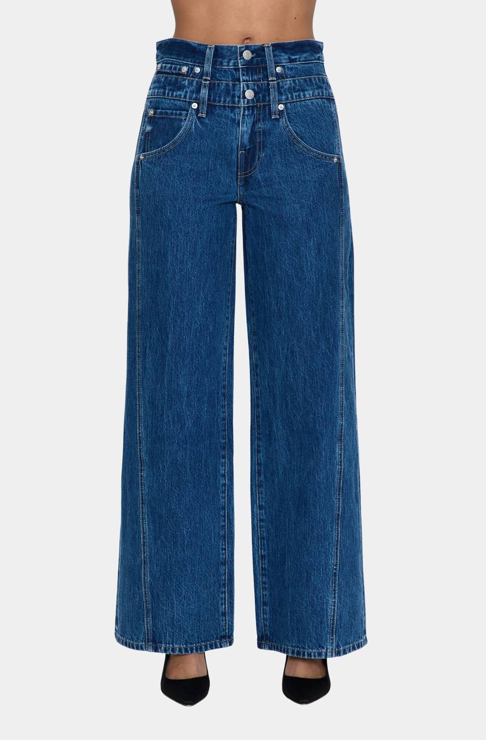Pistola - Caleb High Rise Stacked Waist Jeans