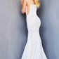 Jovani - Geometric Sequined Gown