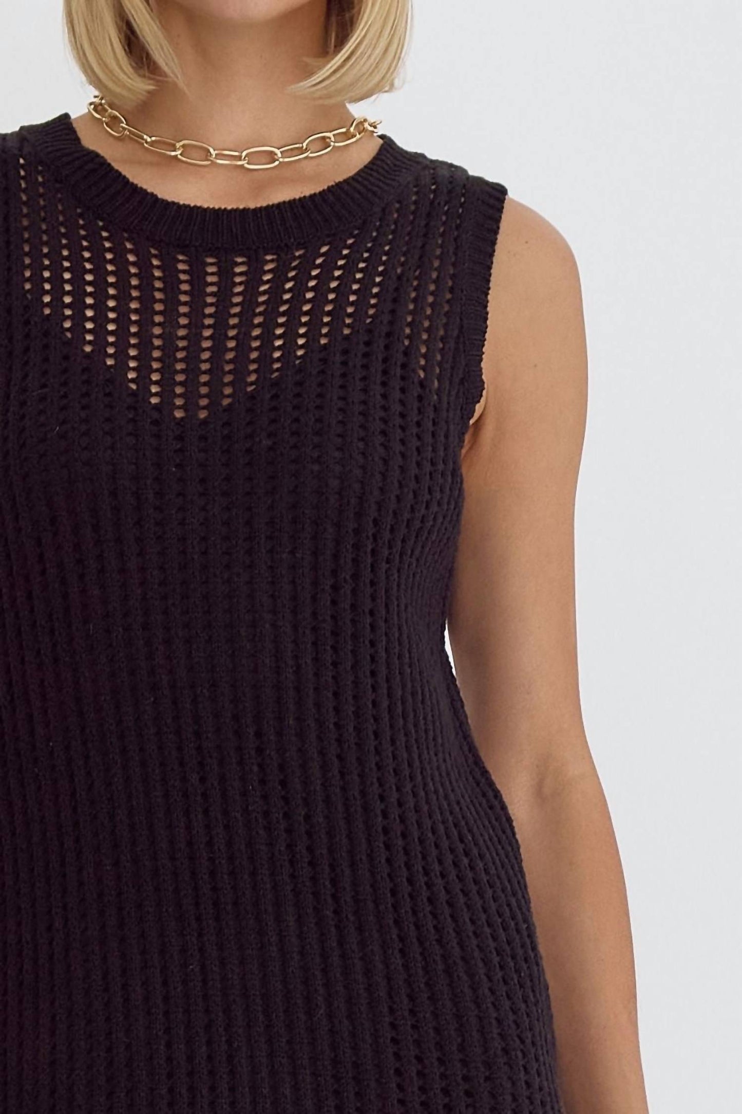 Entro - Knit Sleeveless Midi Dress