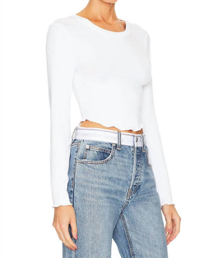 Lna - Arya Ribbed Long Sleeve Top