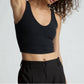 Além do Yoga - Camiseta regata cropped Spacedye Good Day