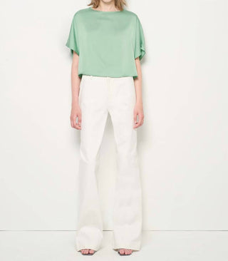 As By Df - Top de cetim com decote canoa