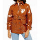 Topshop - High Gloss Patent Belted Coat