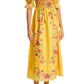 FARM Rio Flower Dream Maxi Dress in Yellow, Size Medium