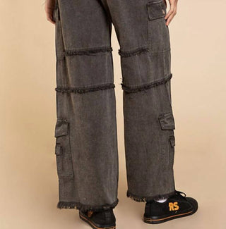 Pol - Calça Cargo de Perna Larga Harmony