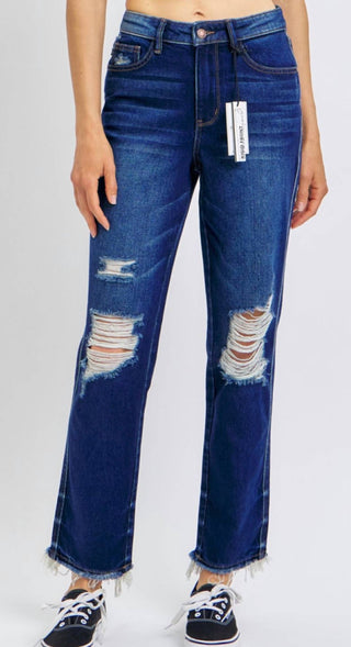 Judy Blue - Calça Jeans Feminina de Perna Reta