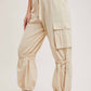Bluivy - High-rise Drawstring Cargo Pants