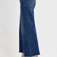 Trendsi - Risen Raw Hem Wide Leg Attached Buckle Jeans