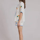 Flat White - Cancun Embroidered Shorts