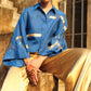 Greek Archaic Kori - Glossy Satin Elastic Waist Pants