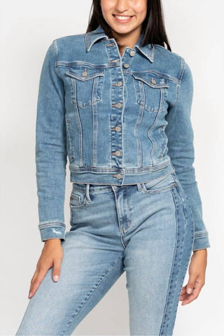Judy Blue - Jaqueta Jeans Stretch Clássica