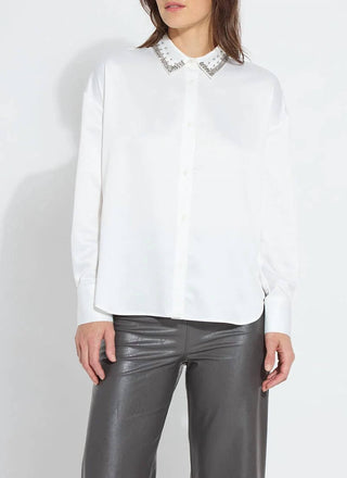 Lysse - Camisa de cetim com contas Aurora
