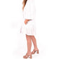 Emily Mccarthy - Frankie Linen V-neck Dress