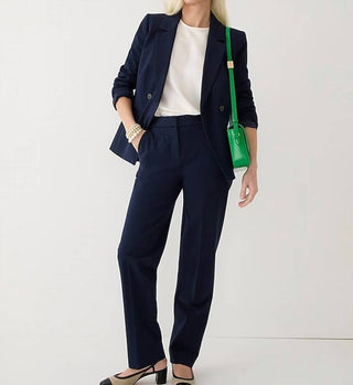 J.Crew - Calça reta Kate em mistura de algodão bi-elástico