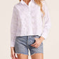Bobi - Cropped Button Front Long Sleeve Top