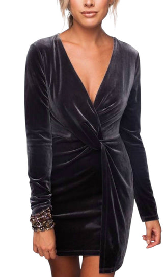 Buddylove - VESTIDO DE VELUDO VIOLA