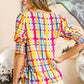 Bibi - Colored Plaid Top