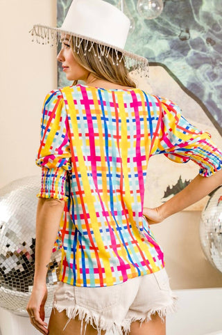 Bibi - Blusa Xadrez Colorida