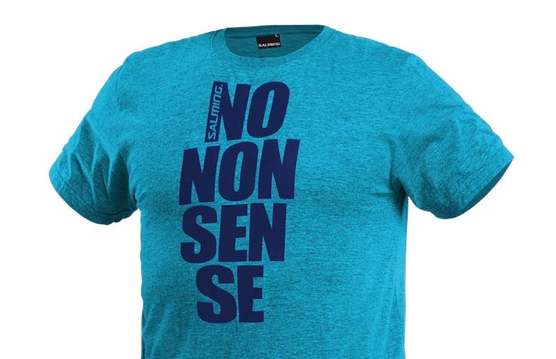 Camiseta Salming No Nonsense SR Ciano Azul Médio Azul Tamanho Médio