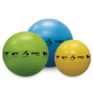 Bola medicinal autoguiada inteligente Prism Fitness de 55 cm para exercícios de estabilidade, amarela