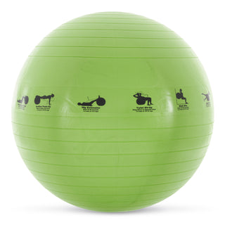 Bola de exercício de estabilidade autoguiada inteligente Prism Fitness de 23 polegadas, verde