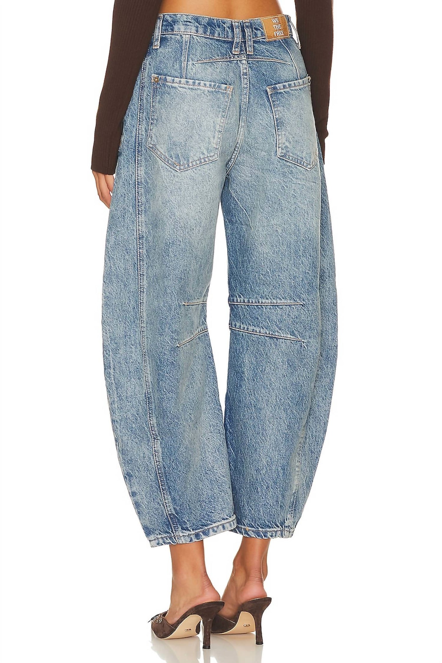 Free People - Good Luck Mid Rise Barrel Jean
