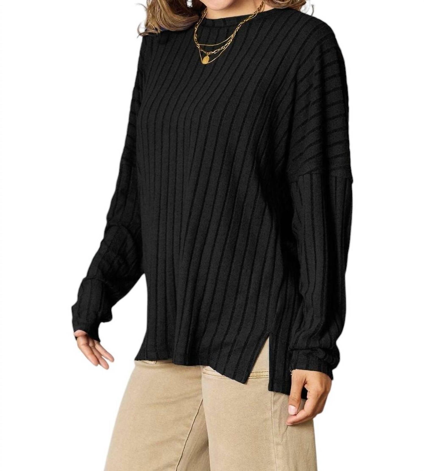 Basic Bae - Sophisticated Ribbed Knit Top