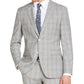 Hugo Men's Modern-Fit Light Gray Plaid Wool Suit Jacket