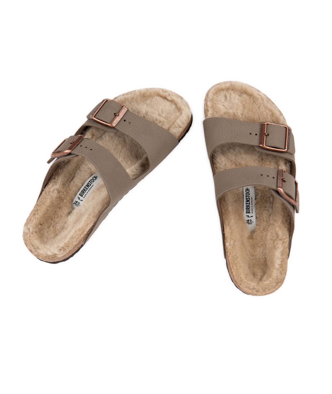 Birkenstock - Sandálias Arizona Shearling para Meninas - Estreitas