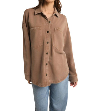 Z Supply - Jaqueta jeans de malha para o dia todo