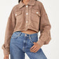 Free People - Saturday Shirtlong Sleve Button Front Jacket