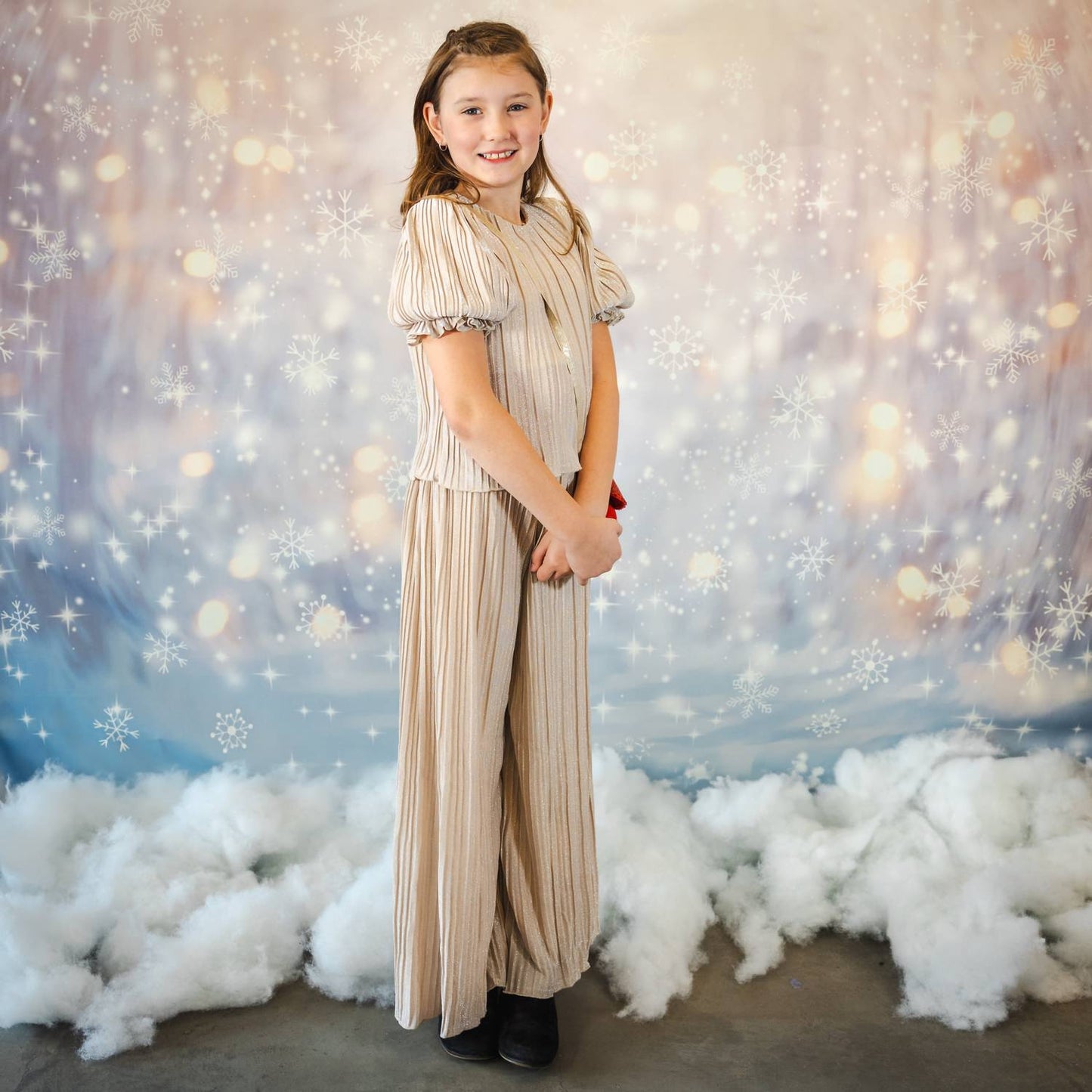 Abel & Lula - Girl's Pleated Knit Pants Set
